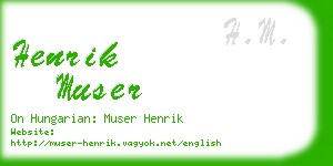 henrik muser business card